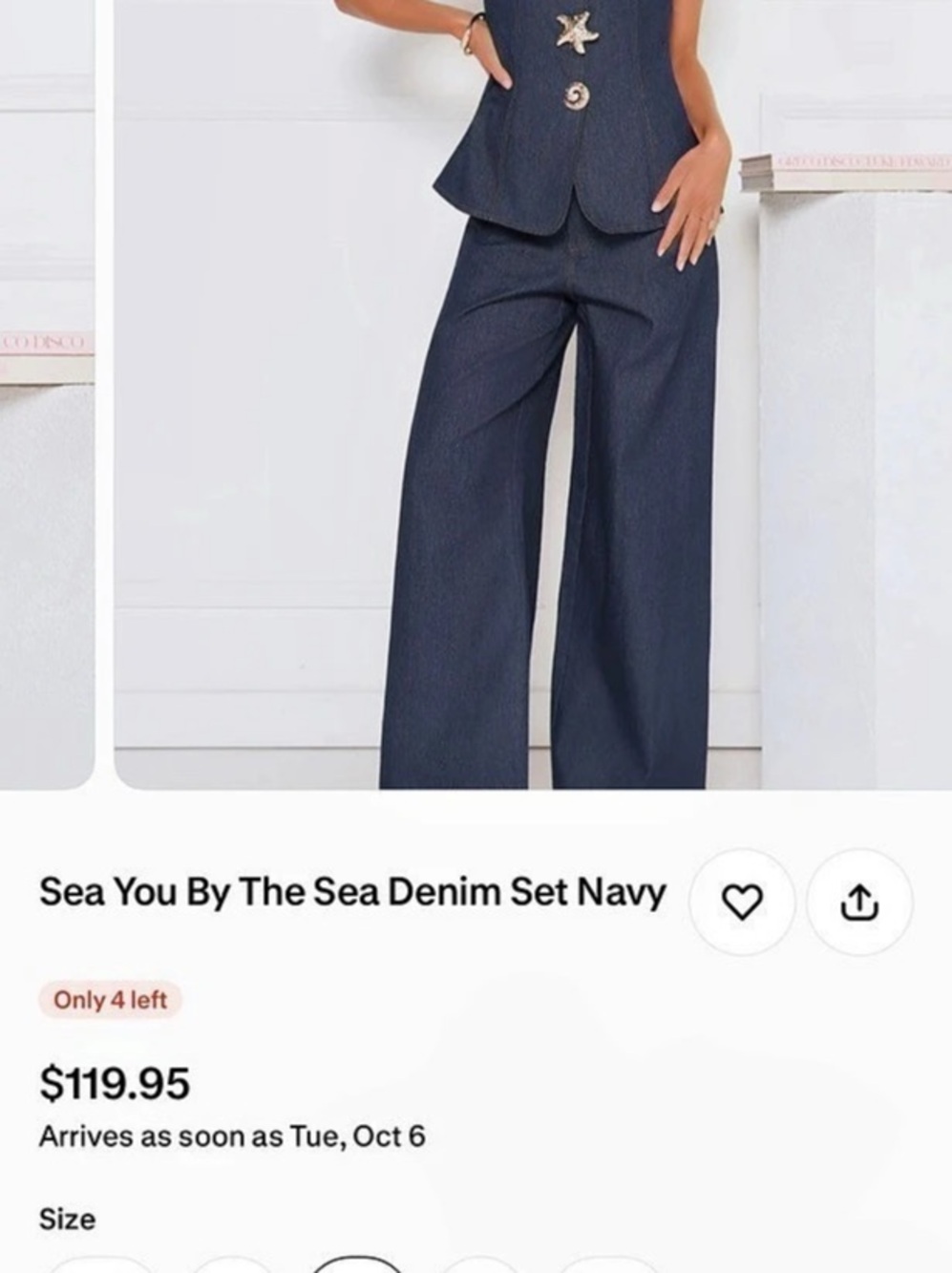 Sea New York The Sea Denim Set Denim Set in Blue Size Medium Like New